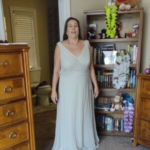 Elegant Women's Dress in Light Gray